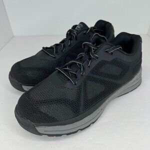 Brahma Mens Black Safety Steel Toe Leather Mesh Lace Up Size 9 Work Shoes